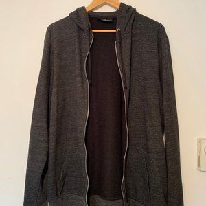 Space Grey H&M Regular Fit Hooded Jacket - Cotten